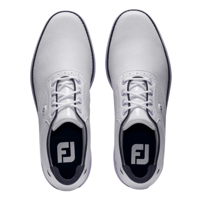 CHAUSSURE SANS CRAMPON FOOTJOY - TRADITIONS WHITE NAVY PURPLE - Golf Passion