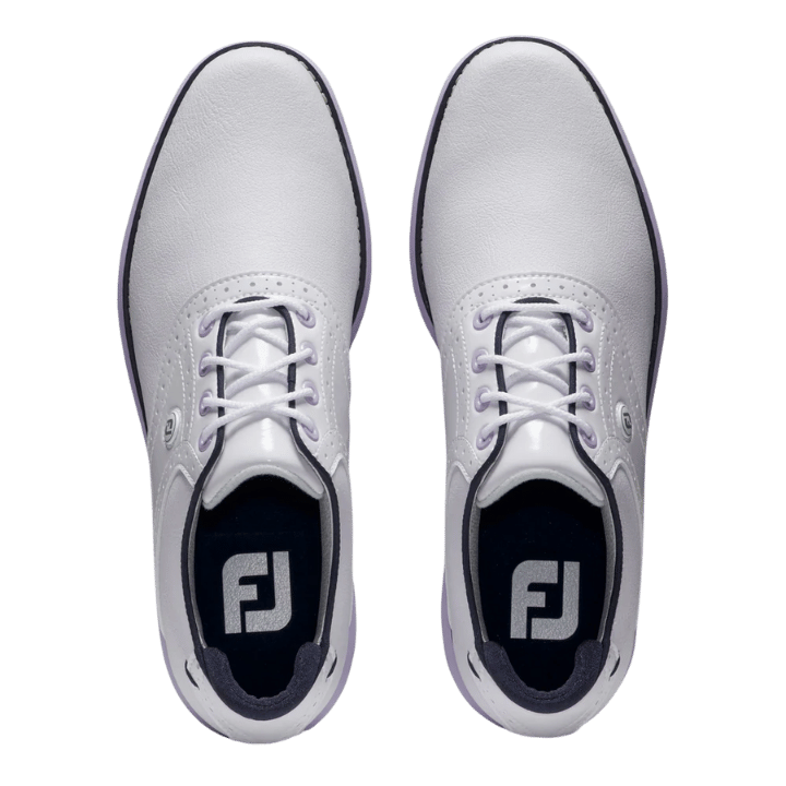 CHAUSSURE SANS CRAMPON FOOTJOY - TRADITIONS WHITE NAVY PURPLE - Golf Passion