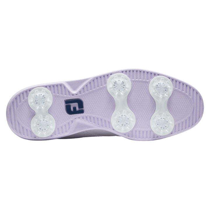 CHAUSSURE SANS CRAMPON FOOTJOY - TRADITIONS WHITE NAVY PURPLE - Golf Passion