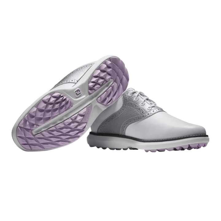 CHAUSSURE SANS CRAMPON FOOTJOY - TRADITIONS WHITE SILVER - Golf Passion