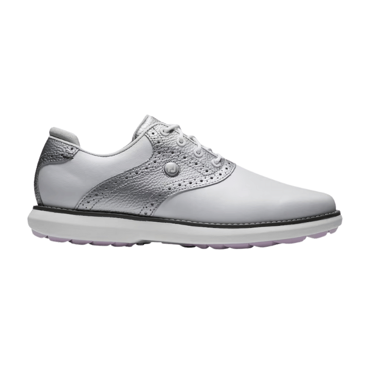 CHAUSSURE SANS CRAMPON FOOTJOY - TRADITIONS WHITE SILVER - Golf Passion