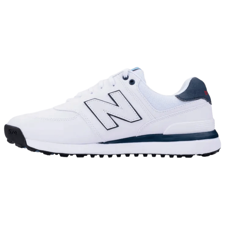 CHAUSSURE SANS CRAMPON NEW BALANCE - 574G WHITE NAVY - Golf Passion