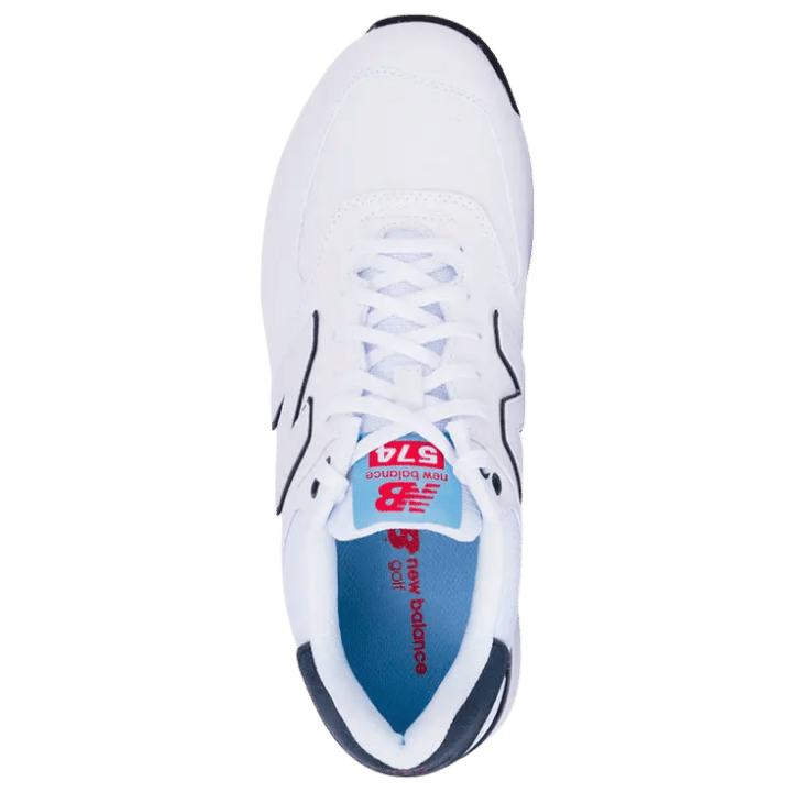 CHAUSSURE SANS CRAMPON NEW BALANCE - 574G WHITE NAVY - Golf Passion