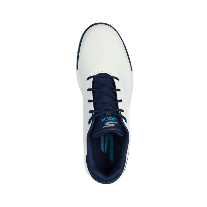 CHAUSSURE SANS CRAMPON SKECHERS - GO GOLF TEMPO WHITE NAVY BLUE - Golf Passion