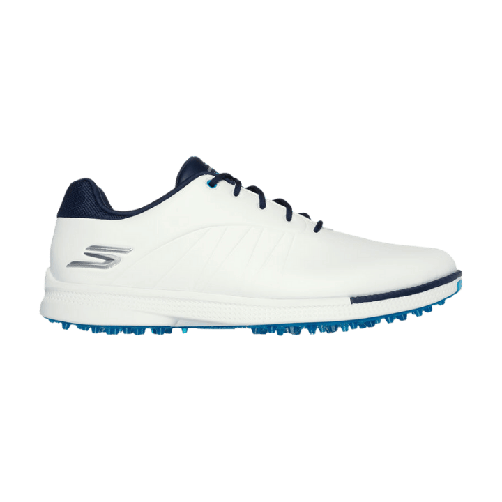 CHAUSSURE SANS CRAMPON SKECHERS - GO GOLF TEMPO WHITE NAVY BLUE - Golf Passion