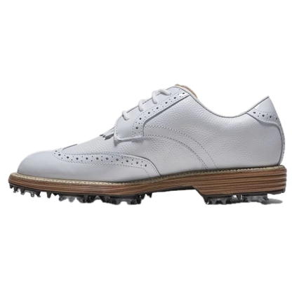 Chaussures de golf à crampons Footjoy Premiere Series Madison - profil intérieur | #color_blanc/beige