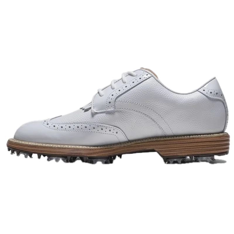 Chaussures de golf à crampons Footjoy Premiere Series Madison - profil intérieur | #color_blanc/beige
