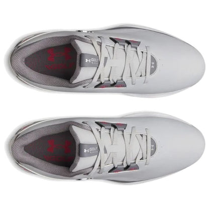 Chaussures de golf sans crampons Under Armour Drive Fade 2-Mod - vue du dessus | #color_gris/steel/metallic-silver