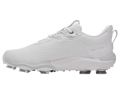 Chaussures de golf sans crampons Under Armour Drive Pro Clone SL White - profil intérieur | #color_blanc/metallic-silver