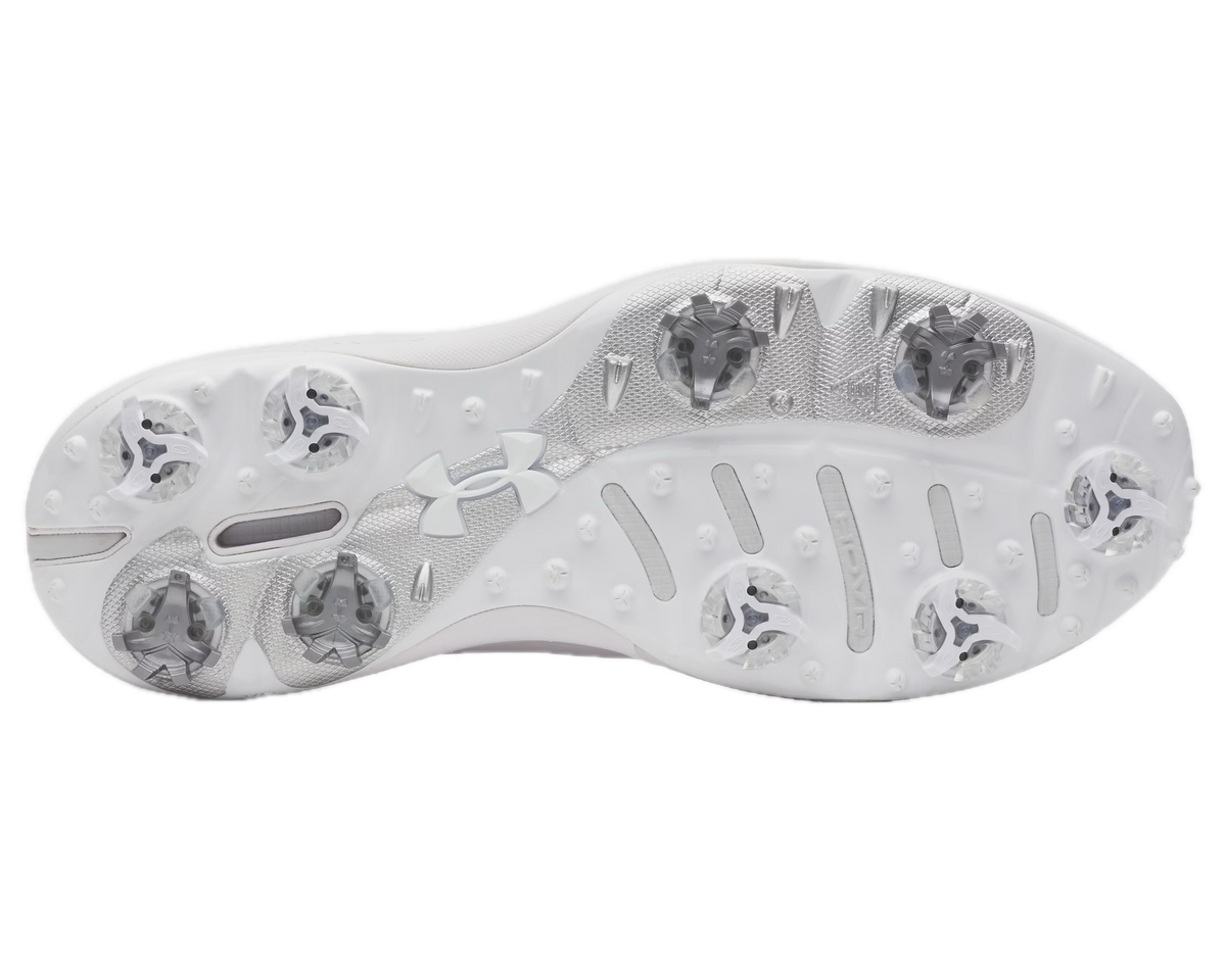 Chaussures de golf sans crampons Under Armour Drive Pro Clone SL White - semelle extérieure | #color_blanc/metallic-silver