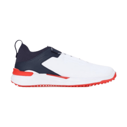 CHAUSSURES SANS CRAMPON PUMA IGNITE JPX DISC BLANC MARINE ROUGE - Puma - Golf Passion