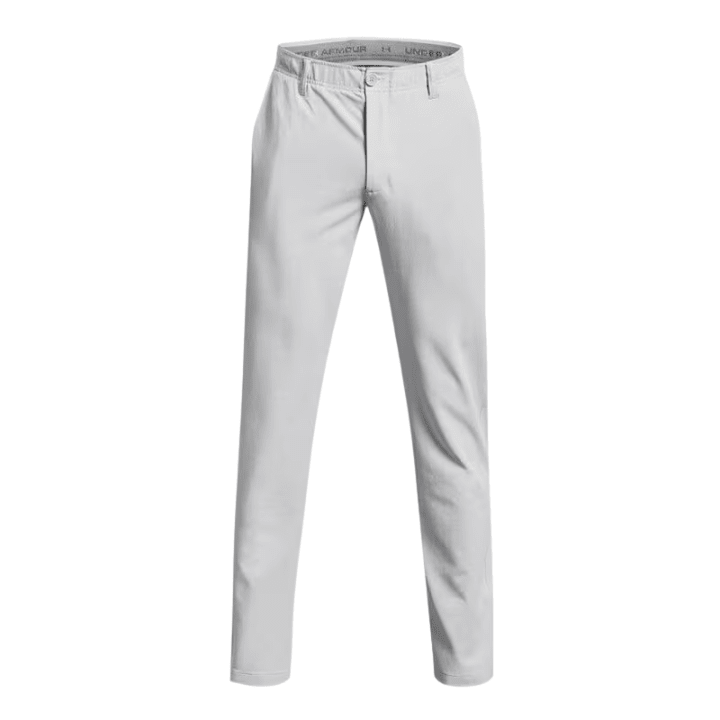 Pantalon de golf Under Armour Drive Cgi Tapered - vue de face à plat | #color_castlerock/blanc