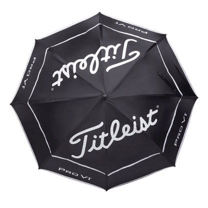 PARAPLUIE TITLEIST - TOUR DOUBLE CANOPY BLACK WHITE - Golf Passion