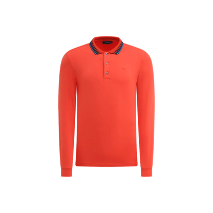 Polo de golf homme Chervo Arborio - vue de face à plat | #color_orange