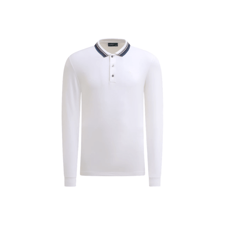Polo de golf homme Chervo Arborio - vue de face à plat | #color_blanc