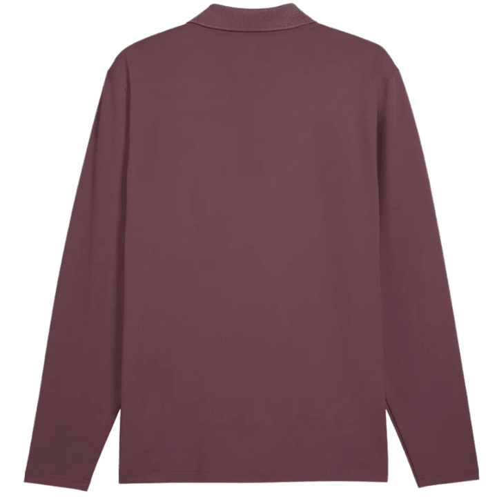Polo de golf homme Puma Cloudspun Midweight LS - vue de dos à plat | #color_marron