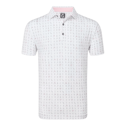 POLO FOOTJOY - 19th Hole en fil d'Ecosse Blanc - Golf Passion