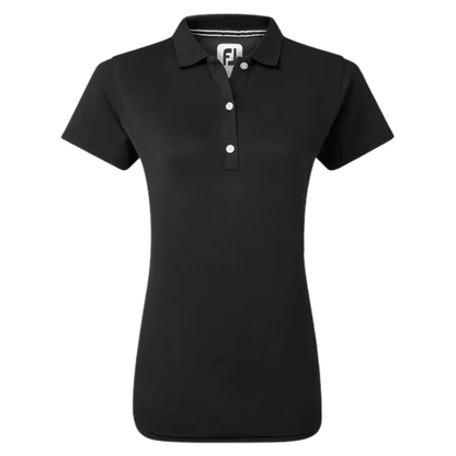 POLO FOOTJOY - PIQUÉ UNI NOIR - Golf Passion