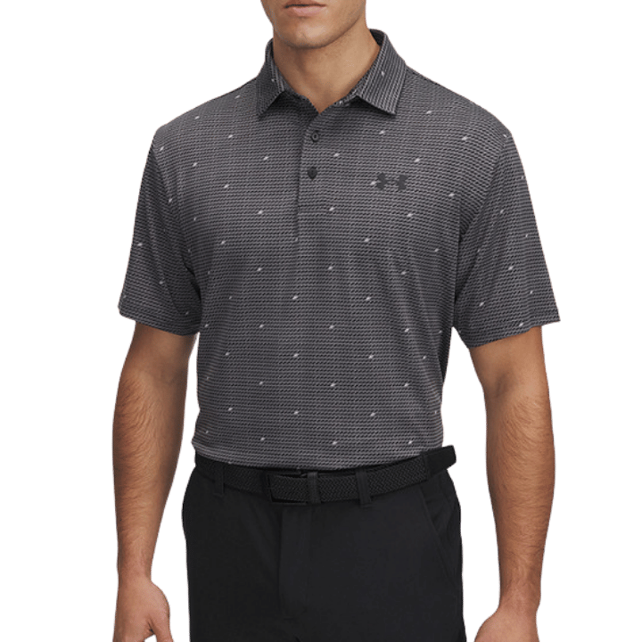 POLO UNDER ARMOUR PLAYOFF 3.0 PRINTED GRIS NOIR - Golf Passion