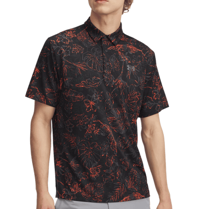 POLO UNDER ARMOUR PLAYOFF 3.0 PRINTED NOIR ROUGE GRIS - Golf Passion
