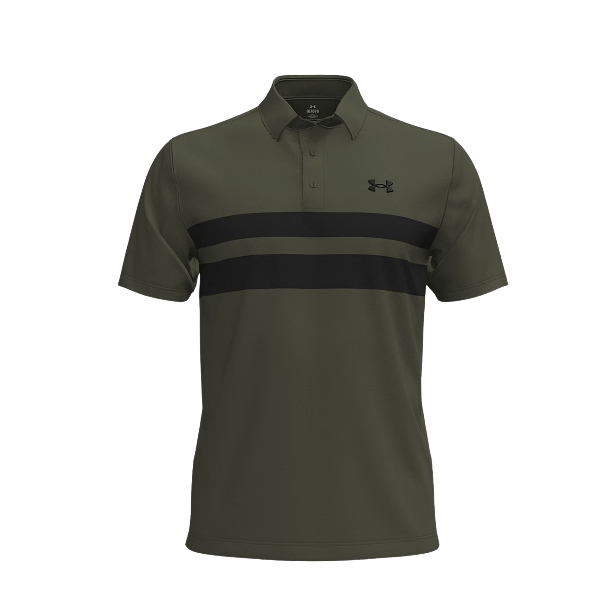 POLO UNDER ARMOUR - PLAYOFF 3.0 PRINTED VERT NOIR - Golf Passion