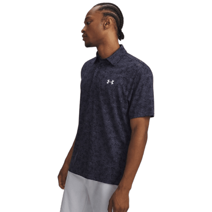 POLO UNDER ARMOUR - PLAYOFF 3.0 TROPICAL FESCUE MIDNIGHT NAVY DOWN - Under Armour - Golf Passion