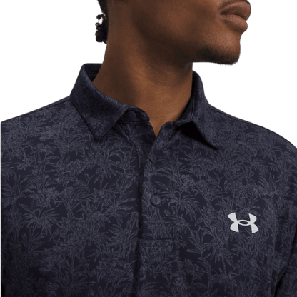 POLO UNDER ARMOUR - PLAYOFF 3.0 TROPICAL FESCUE MIDNIGHT NAVY DOWN - Under Armour - Golf Passion