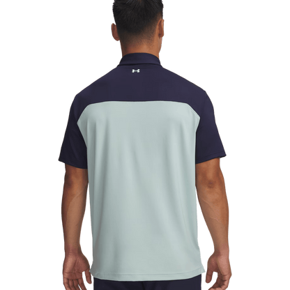 POLO UNDER ARMOUR - T2G COLORBLOCK ENAMEL BLUE MIDNIGHT NAVY WHITE - Under Armour - Golf Passion