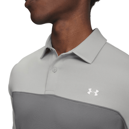 POLO UNDER ARMOUR - T2G COLORBLOCK TITANIUM CLAY GREEN WHITE - Under Armour - Golf Passion