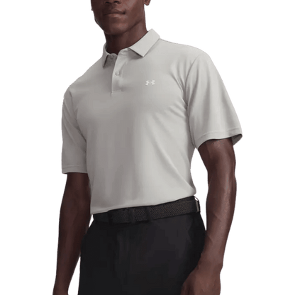 POLO UNDER ARMOUR - T2G PIQUE TITANIUM WHITE - Under Armour - Golf Passion
