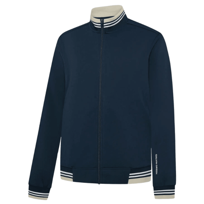 Pull de golf homme Galvin Green Daniel - vue de face à plat | #color_beige/bleu/marine/blanc