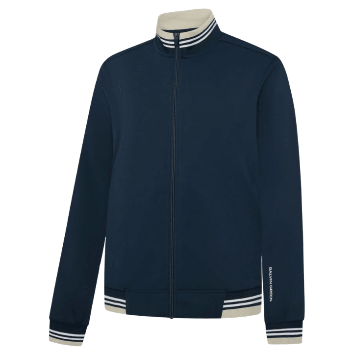 Pull de golf homme Galvin Green Daniel - vue de face à plat | #color_beige/bleu/marine/blanc