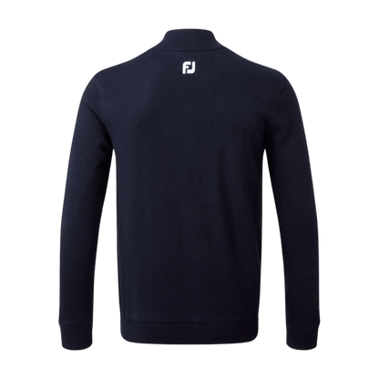 PULLOVER FOOTJOY - WOOL BLEND LINED 1/2 ZIP BLEU MARINE - Golf Passion