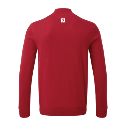 PULLOVER FOOTJOY - WOOL BLEND LINED 1/2 ZIP ROUGE - Golf Passion