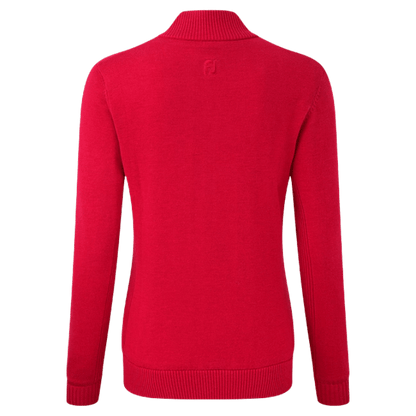 PULLS & SWEATS FOOTJOY - WMNS FULL ZIP LINED POVER RED - Golf Passion