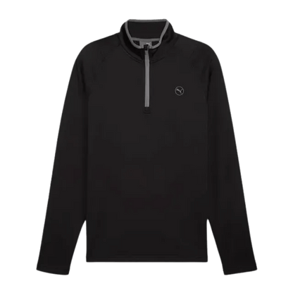 PULLS & SWEATS PUMA - WAFFLE FLEECE 1/4 ZIP NOIR - Golf Passion