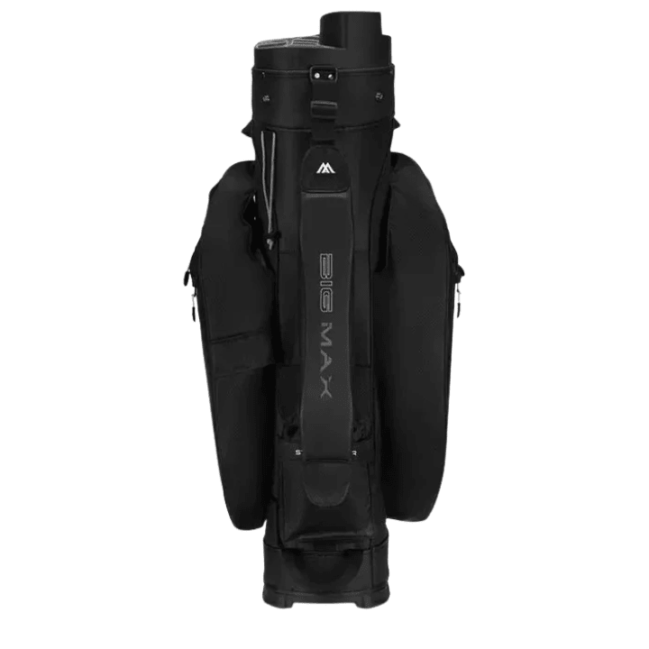 Sac chariot de golf BIG MAX Drilite Silencio 3 - face avant et poches | #color_noir