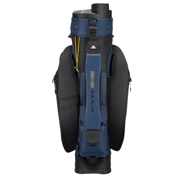 Sac chariot de golf BIG MAX Drilite Silencio 3 - face avant et poches | #color_noir/marine/corn
