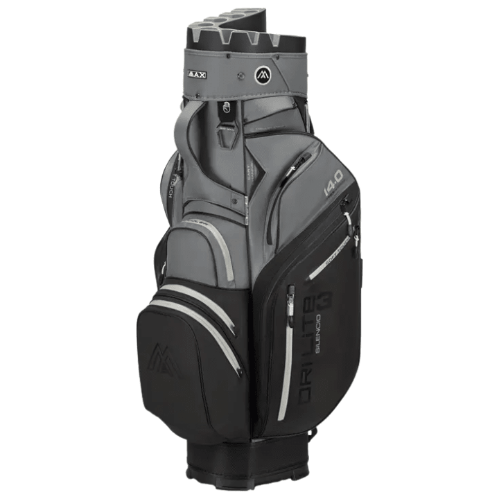 Sac chariot de golf BIG MAX Drilite Silencio 3 - vue trois quarts | #color_noir/gris