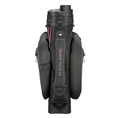 Sac chariot de golf BIG MAX Drilite Silencio 3 - face avant et poches | #color_anthracite/noir/rose