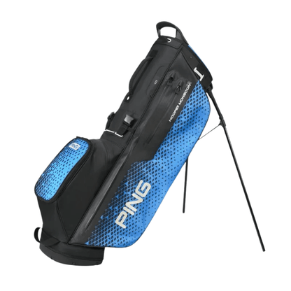 Sac trépied de golf PING Hoofer Monsoon 231 - vue trois quarts | #color_noir/bleu