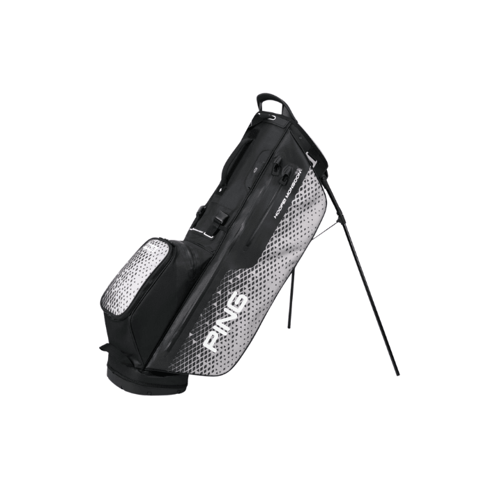 Sac trépied de golf PING Hoofer Monsoon 231 - vue trois quarts | #color_noir/gris
