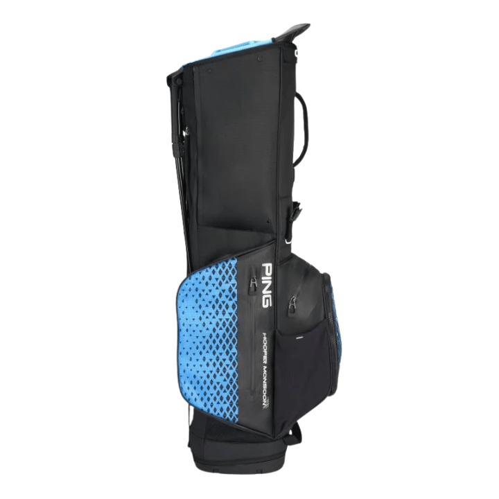 Sac trépied de golf PING Hoofer Monsoon 231 - dos et bretelles | #color_noir/bleu