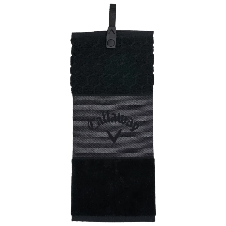 SERVIETTE CALLAWAY - TRIFOLD TOWEL BLACK - Golf Passion
