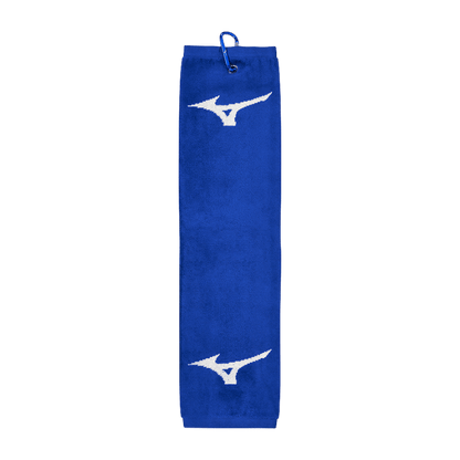 SERVIETTE MIZUNO - TRI FOLD TOWEL BLEU BLANC - Golf Passion