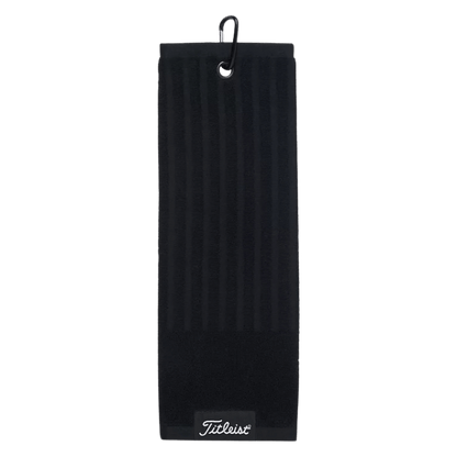SERVIETTE TITLEIST - TRIFOLD CART TOWEL BLACK - Golf Passion