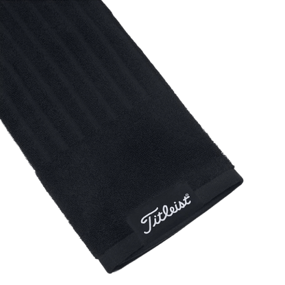 SERVIETTE TITLEIST - TRIFOLD CART TOWEL BLACK - Golf Passion