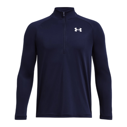 SOUS VETEMENT TECHNIQUE UNDER ARMOUR - TECH 2.0 1/2 ZIP MARINE BLANC - Golf Passion