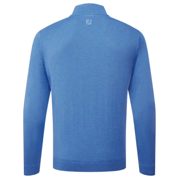 Sweat de golf homme Footjoy Drirelease Half-Zip Lined Sweater - vue de dos à plat | #color_bleu-chine