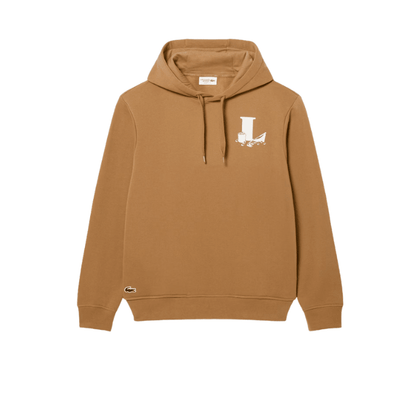 Sweat de golf homme Lacoste Sweatshirts A Capuche - vue de face à plat | #color_beige